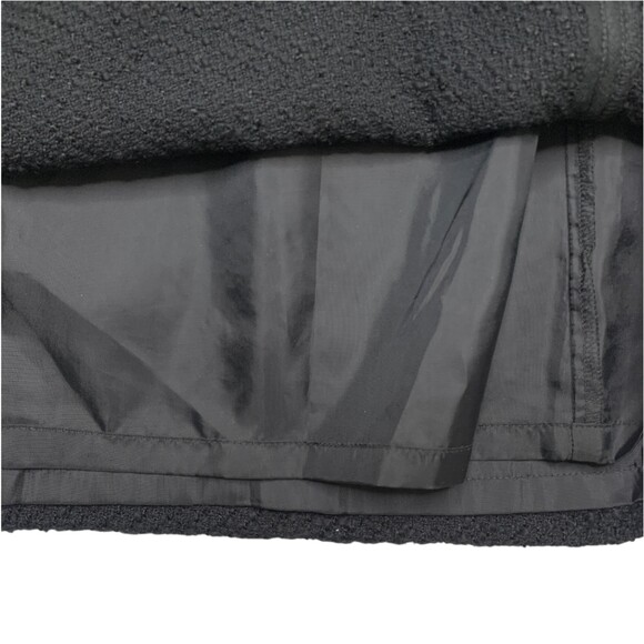 LOFT black tweed shift skirt zipper detail size 4P - Picture 5 of 6
